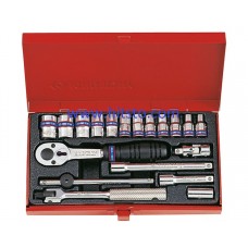 Набор головок 1/4" 19 ед. 12-ти гранные (4-13mm)